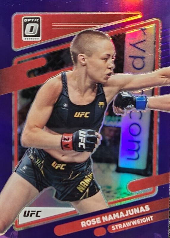 Rose Namajunas 2022 Optic UFC #90 Purple RAW