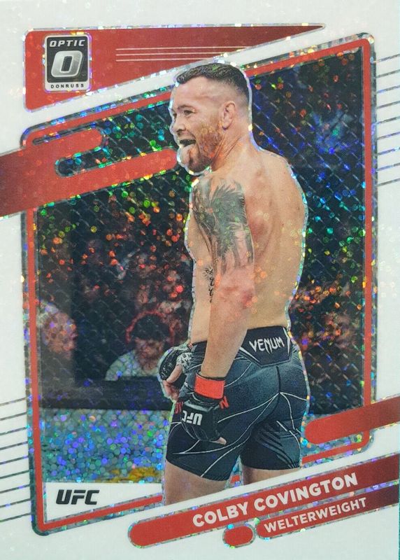 Colby Covington 2022 Optic UFC #52 White Sparkle /(SSP) PSA 10