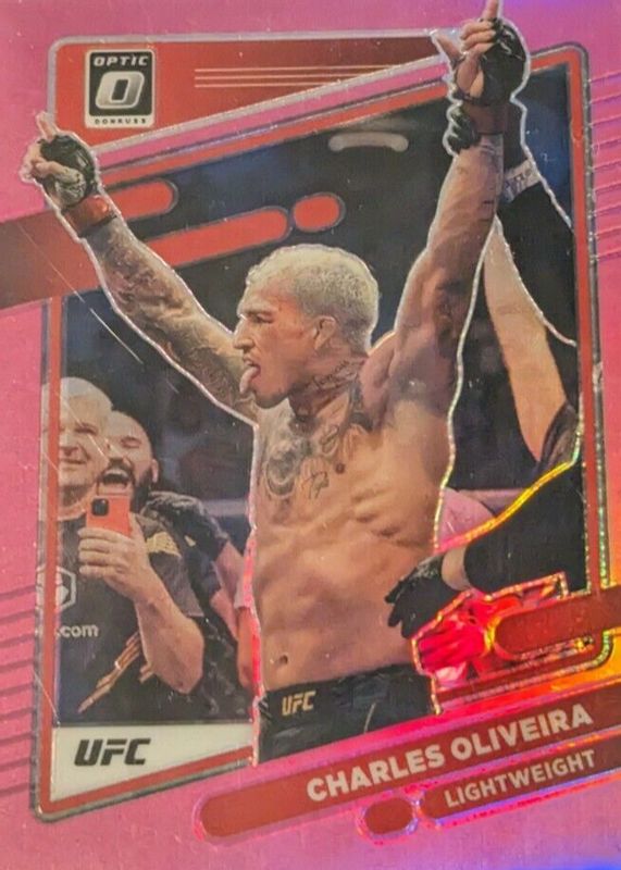 Charles Oliveira 2022 Optic UFC #88 Pink /25 PSA 9