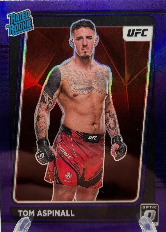 Tom Aspinall 2022 Optic UFC #120 Purple Rookie BGS 9