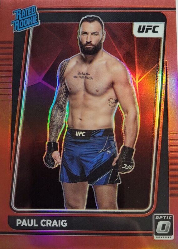 Paul Craig 2022 Optic UFC #117 Red /199 Rookie PSA 10