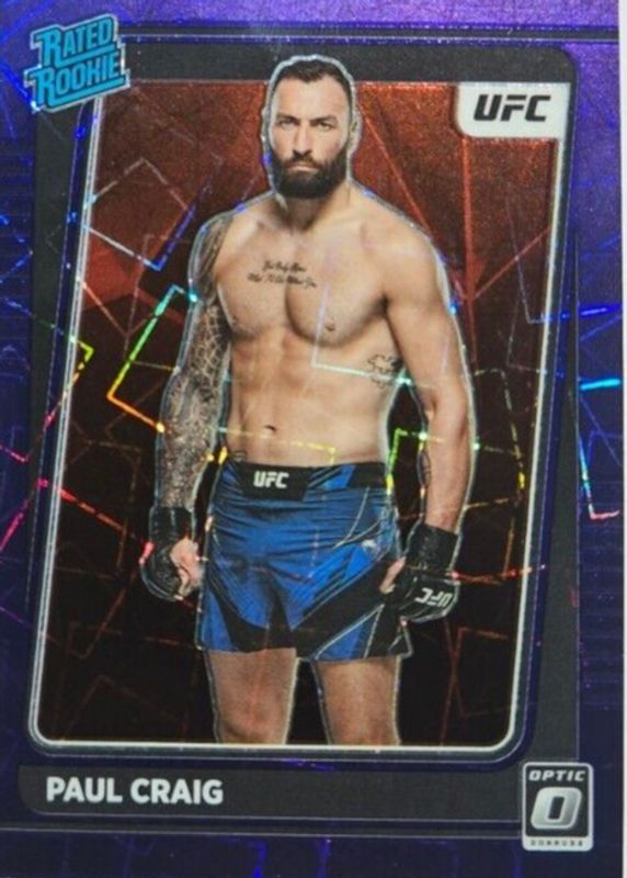 Paul Craig 2022 Optic UFC #117 Purple Velocity /59 Rookie PSA 10