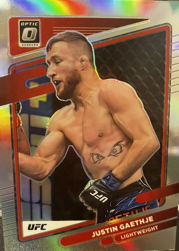 Justin Gaethje 2022 Optic UFC #98 Holo RAW