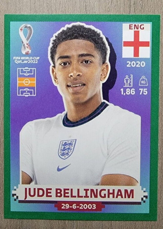 Jude Bellingham 2022 Panini World Cup Stickers #ENG11 Green