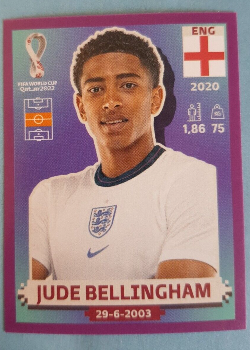 Jude Bellingham 2022 Panini World Cup Stickers #ENG11 Purple (1