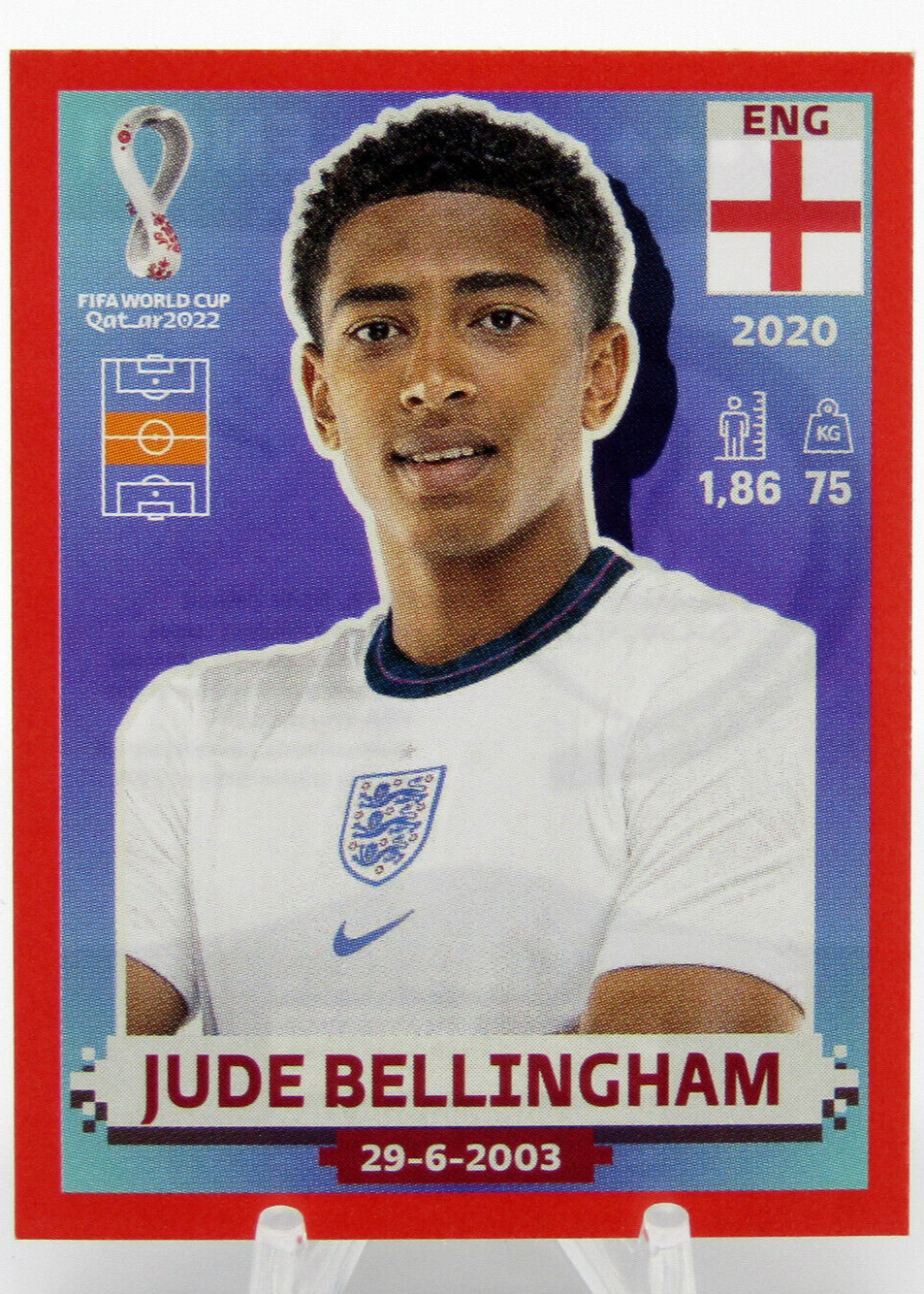 Jude Bellingham 2022 Panini World Cup Stickers #ENG11 Red (1:26
