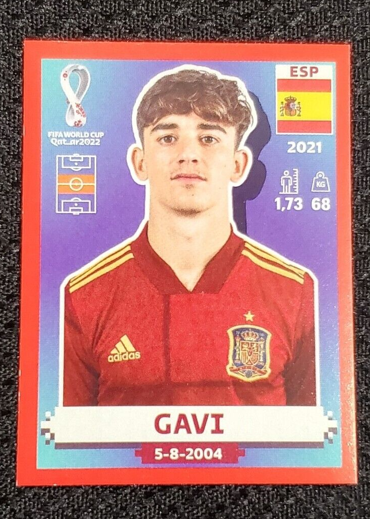 gavi rc panini 2022 teamcolor シリアルカード 2022 Panini Prizm World Cup Spain RC Gavi Zebra Choice Prizm