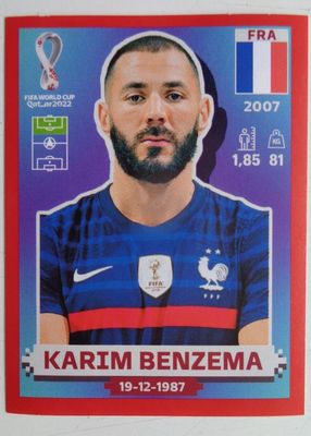 2022 Panini World Cup Stickers #FRA16 Red (1:26)