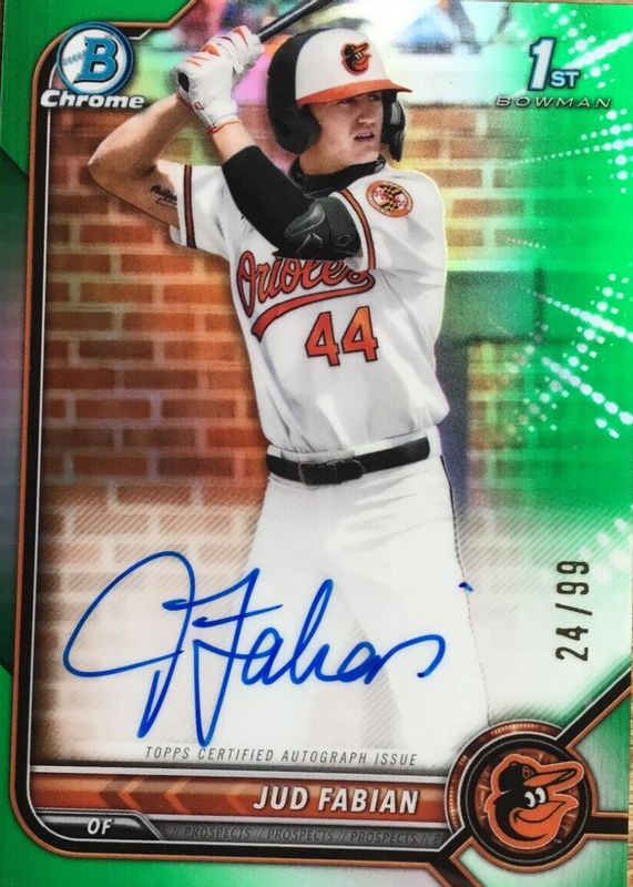 2022 Bowman Draft #CDA-JF Chrome DP Auto - Green Refractor /99 (1st)