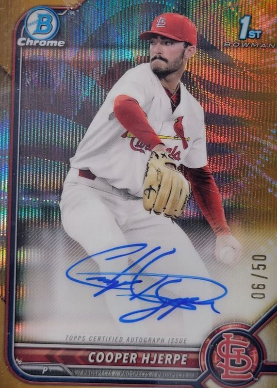 2022 Bowman Draft #CDA-CHE Chrome DP Auto - Gold Wave Refractor /50 (1st)