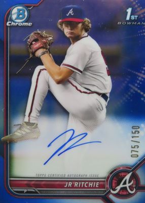 2022 Bowman Draft #CDA-JR Chrome DP Auto - Blue Refractor /150 (1st)