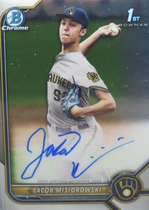 Jacob Misiorowski 2022 Bowman Draft #CDA-JMI Chrome DP Auto (1st 