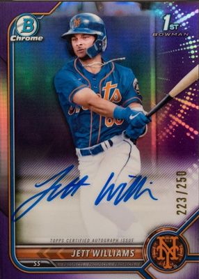 2022 Bowman Draft #CDA-JWS Chrome DP Auto - Purple Refractor /250 (1st)