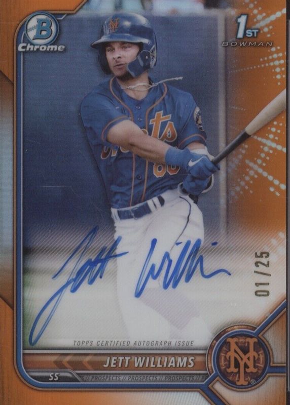 2022 Bowman Draft #CDA-JWS Chrome DP Auto - Orange Refractor /25 (1st)