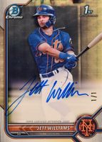 Jett Williams 2022 Bowman Draft #CDA-JWS Chrome DP Auto - Superfractor ...