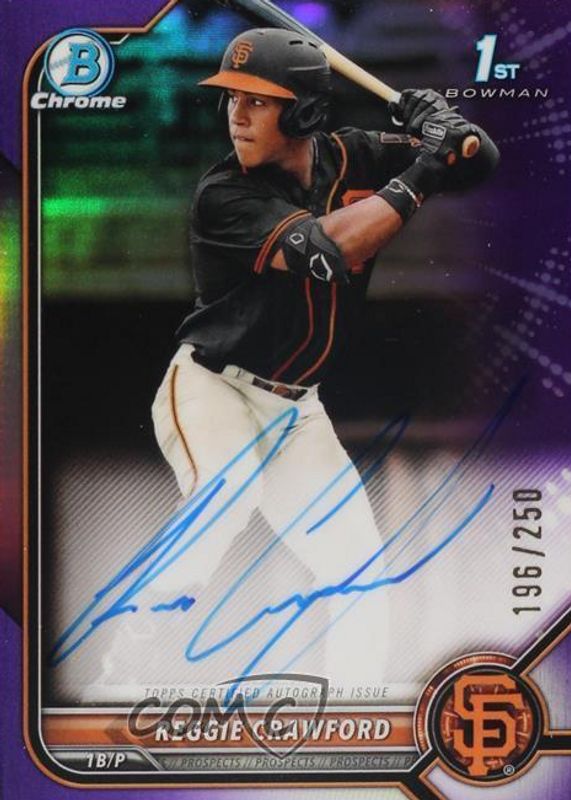 2022 Bowman Draft #CDA-RC Chrome DP Auto - Purple Refractor /250 (1st)