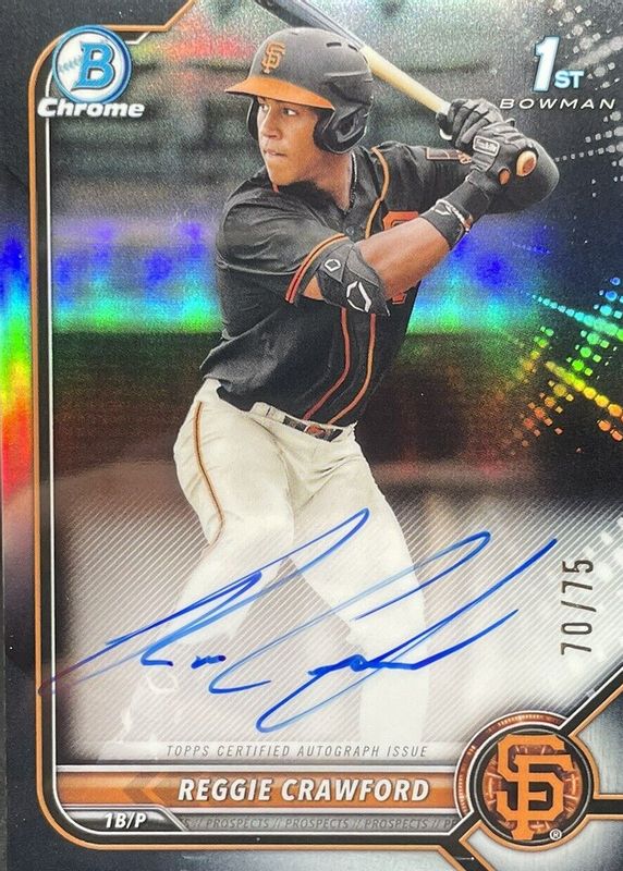 2022 Bowman Draft #CDA-RC Chrome DP Auto - Black Refractor /75 (1st)