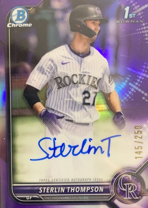 2022 Bowman Draft #CDA-ST Chrome DP Auto - Purple Refractor /250 (1st)