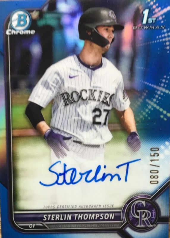 2022 Bowman Draft #CDA-ST Chrome DP Auto - Blue Refractor /150 (1st)