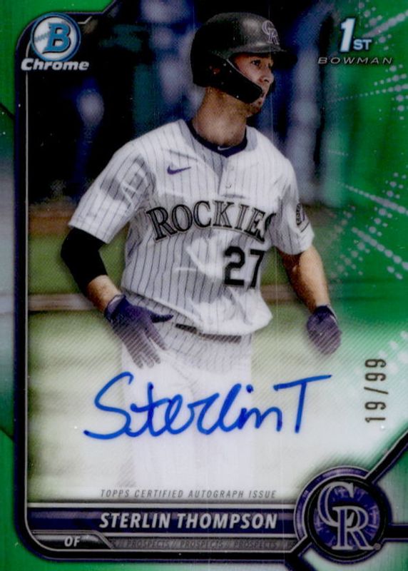 2022 Bowman Draft #CDA-ST Chrome DP Auto - Green Refractor /99 (1st)