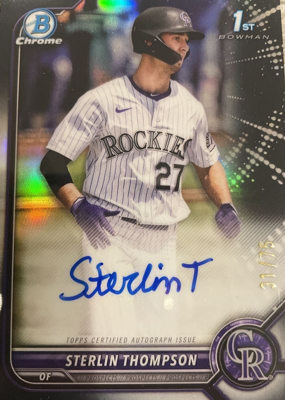 2022 Bowman Draft #CDA-ST Chrome DP Auto - Black Refractor /75 (1st)