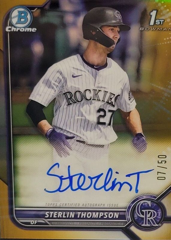 2022 Bowman Draft #CDA-ST Chrome DP Auto - Gold Refractor /50 (1st)