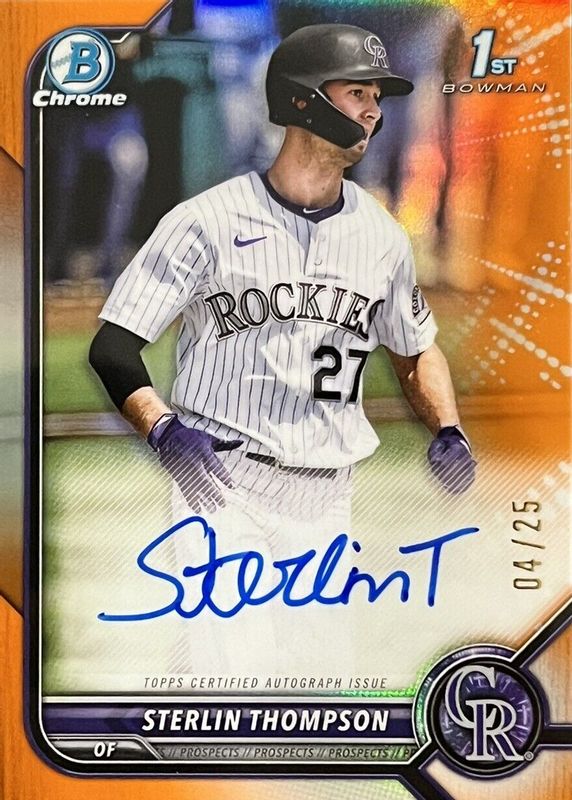 2022 Bowman Draft #CDA-ST Chrome DP Auto - Orange Refractor /25 (1st)