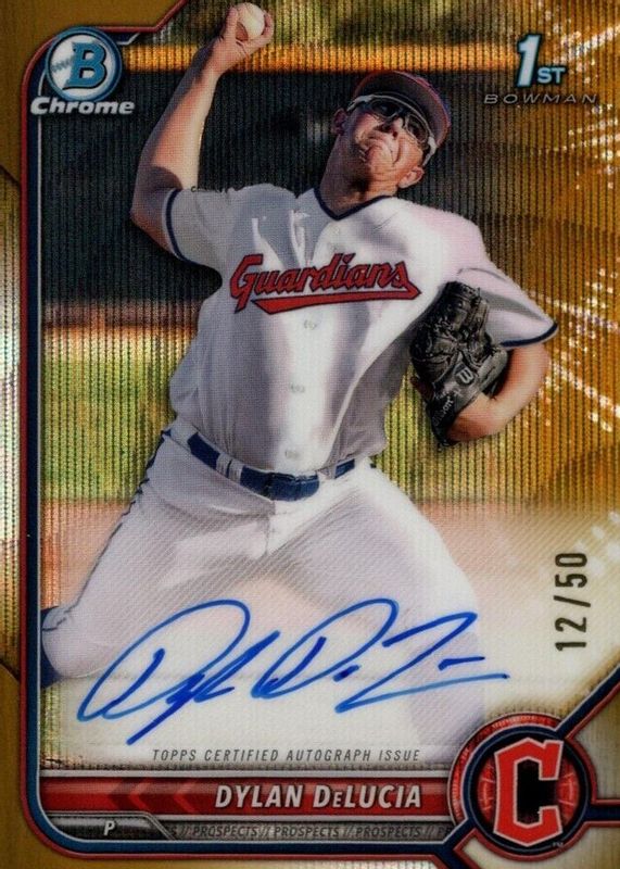 2022 Bowman Draft #CDA-DDA Chrome DP Auto - Gold Wave Refractor /50 (1st)