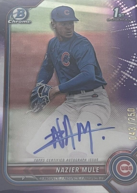 2022 Bowman Draft #CDA-NME Chrome DP Auto - Purple Refractor /250 (1st)