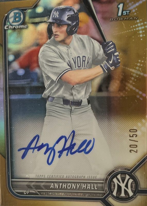 2022 Bowman Draft #CDA-AH Chrome DP Auto - Gold Refractor /50 (1st)