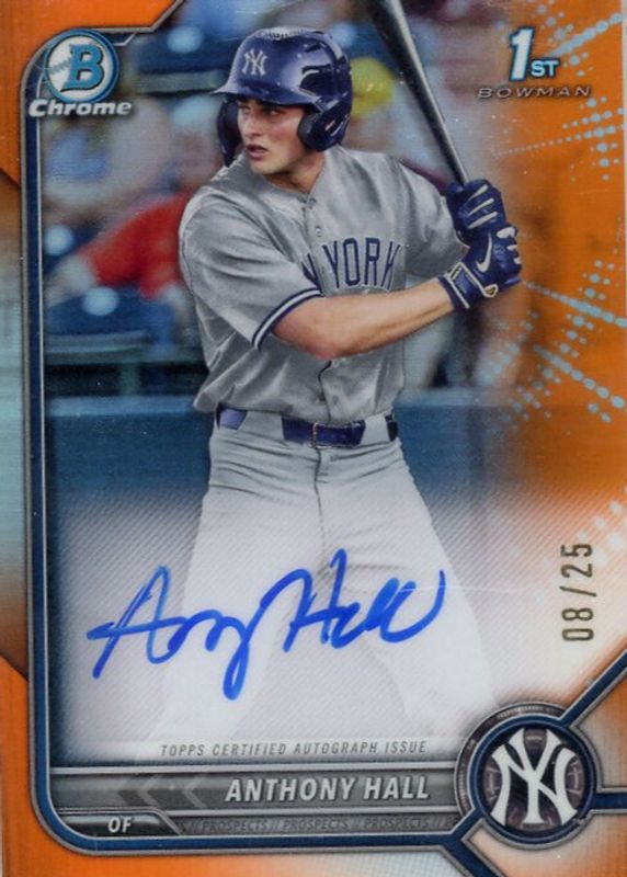 2022 Bowman Draft #CDA-AH Chrome DP Auto - Orange Refractor /25 (1st)