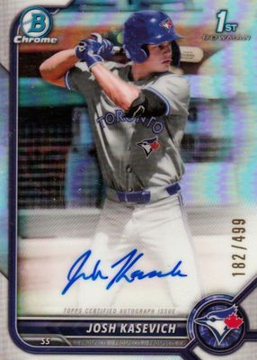2022 Bowman Draft #CDA-JK Chrome DP Auto - Refractor /499 (1st)