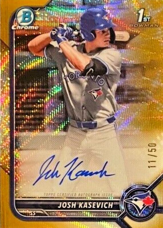 2022 Bowman Draft #CDA-JK Chrome DP Auto - Gold Wave Refractor /50 (1st)