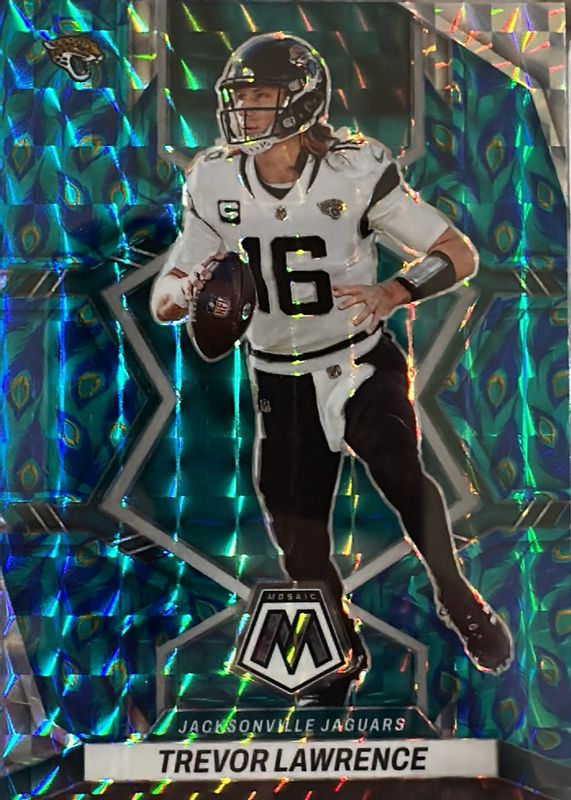 Trevor Lawrence 2022 Mosaic #88 Choice Peacock /(SSP) SGC 9.5