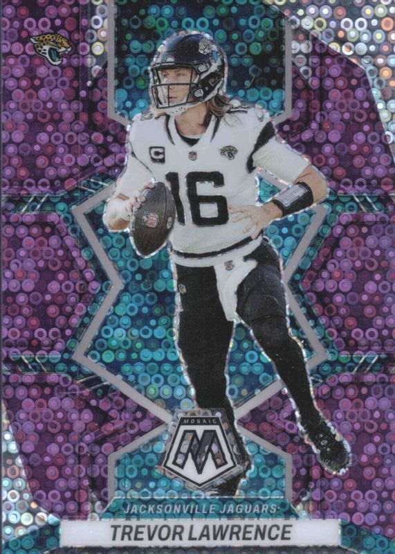 Trevor Lawrence 2022 Mosaic #88 No Huddle Purple /50 PSA 9