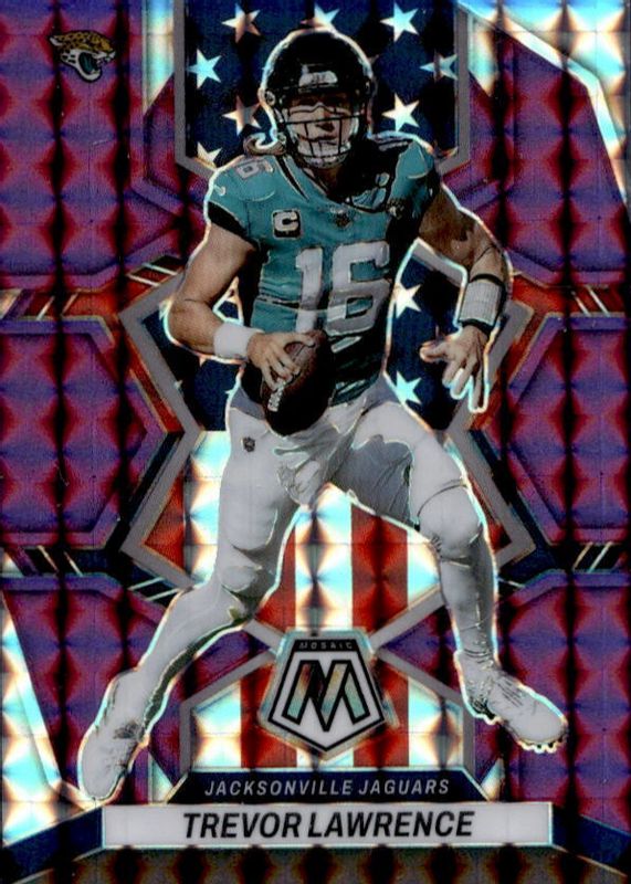 Trevor Lawrence 2022 Mosaic #267 National Pride - Purple /49 RAW