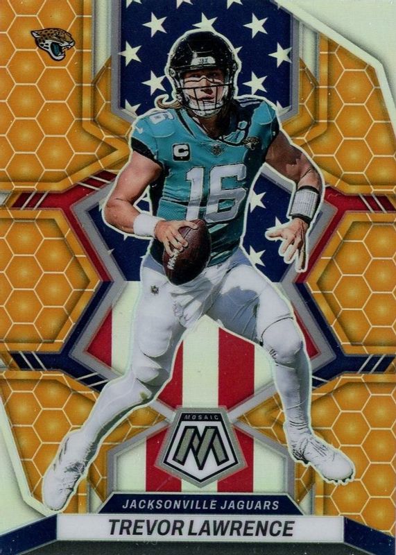 Trevor Lawrence 2022 Mosaic #267 National Pride - Honeycomb /(SSP) SGC 9.5