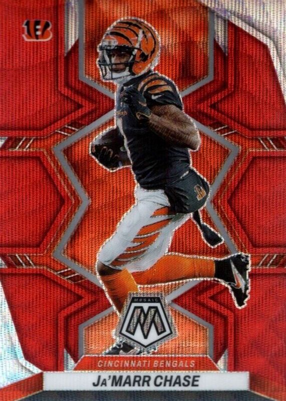 Ja'Marr Chase 2022 Mosaic #41 Red Wave /9 RAW