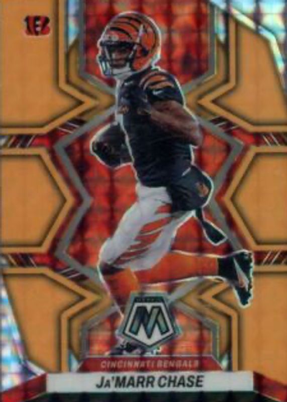 Ja'Marr Chase 2022 Mosaic #41 Orange Fluorescent /25 PSA 10