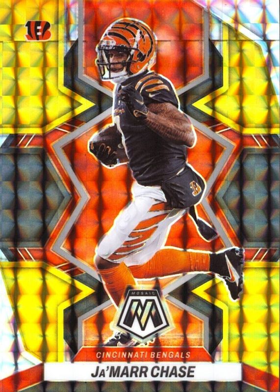 Ja'Marr Chase 2022 Mosaic #41 Choice Black Gold /8 PSA 10