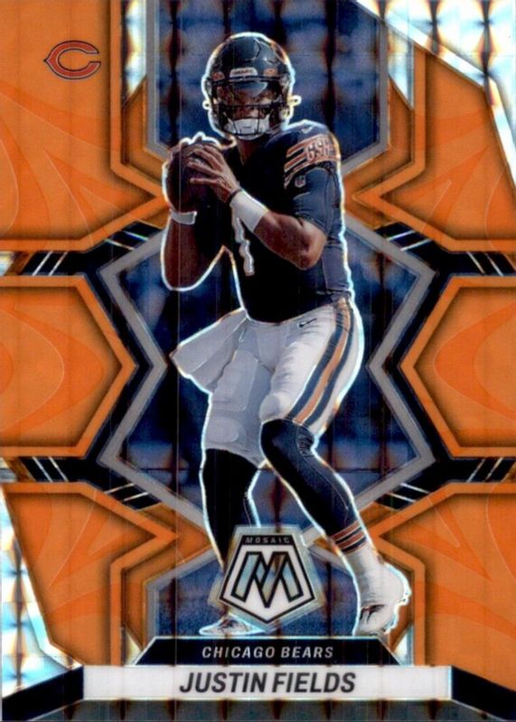 Justin Fields 2022 Mosaic #33 Reactive Orange PSA 9