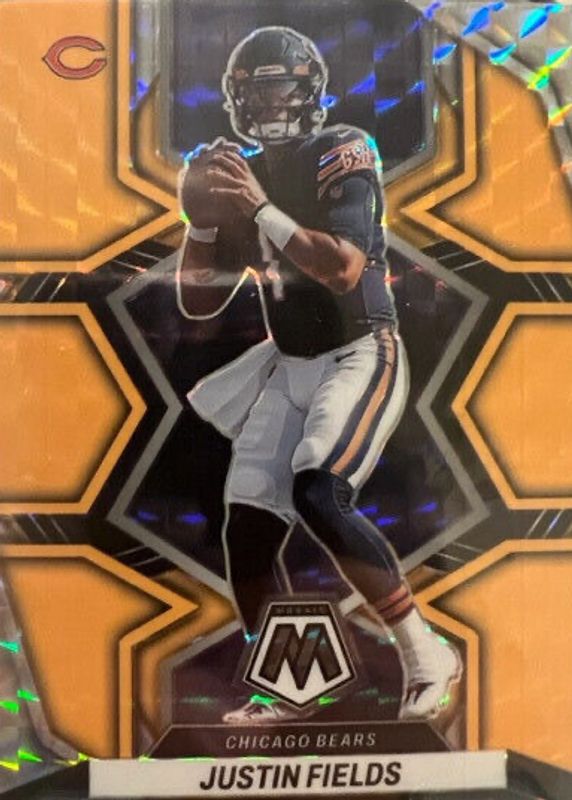 Justin Fields 2022 Mosaic #33 Orange Fluorescent /25 RAW