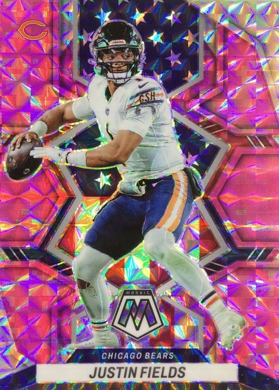 Justin Fields 2022 Mosaic #268 National Pride - Pink Camo RAW