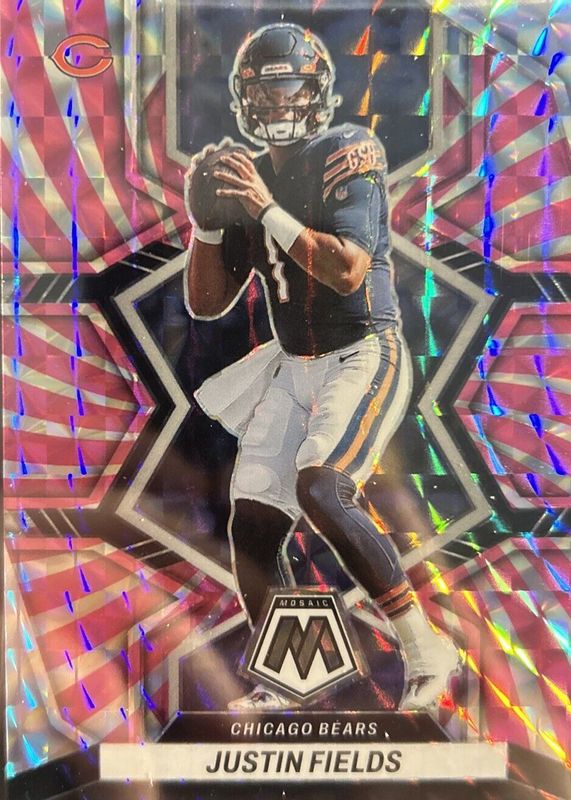 Justin Fields 2022 Mosaic #33 Pink Swirl /11 RAW