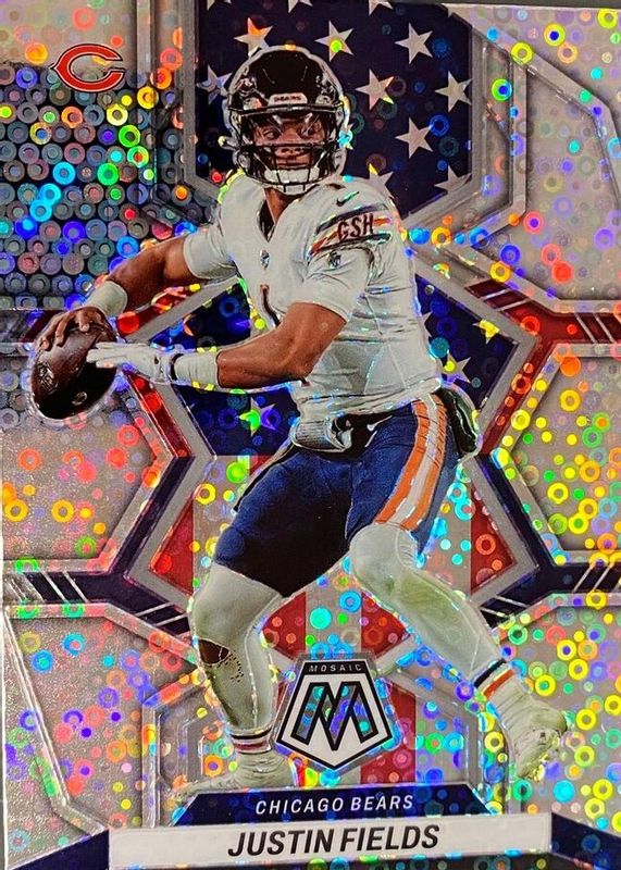 Justin Fields 2022 Mosaic #268 National Pride - No Huddle BGS 9.5