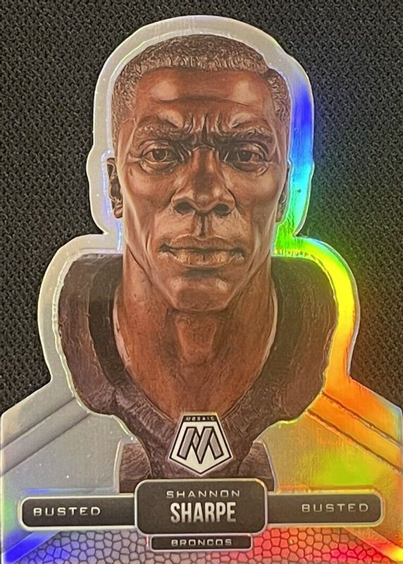 Shannon Sharpe 2022 Mosaic #B-15 Busted /(SSP) PSA 10