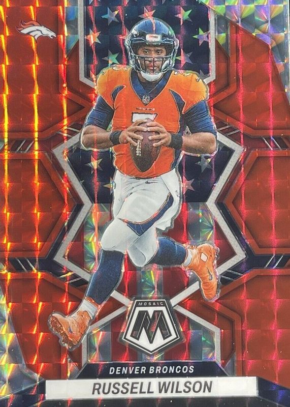 Russell Wilson 2022 Mosaic #257 National Pride - Red RAW