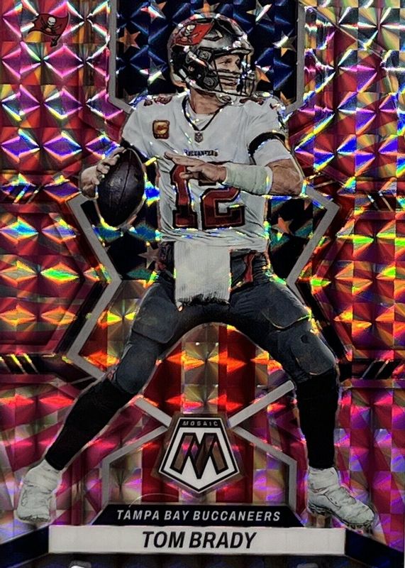 Tom Brady 2022 Mosaic #251 National Pride - Pink Swirl /11 RAW