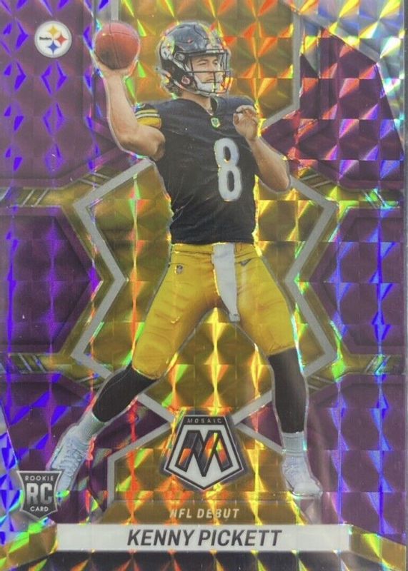 Kenny Pickett 2022 Mosaic #270 NFL Debut - Purple /49 Rookie RAW