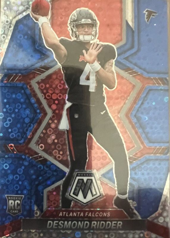 Desmond Ridder 2022 Mosaic #303 No Huddle Blue /75 Rookie SGC 9.5